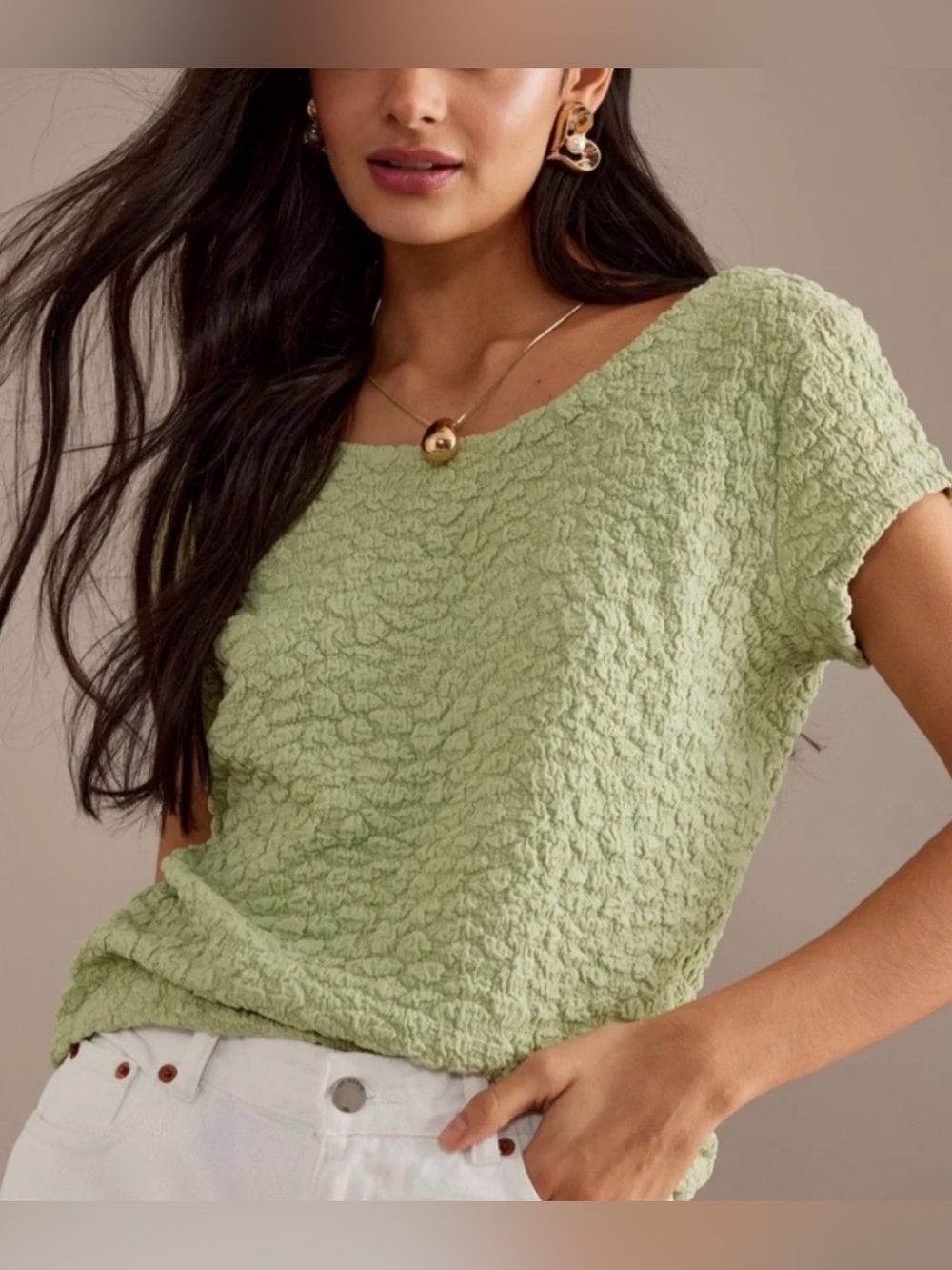 Anthropologie Maeve Bubble Tee